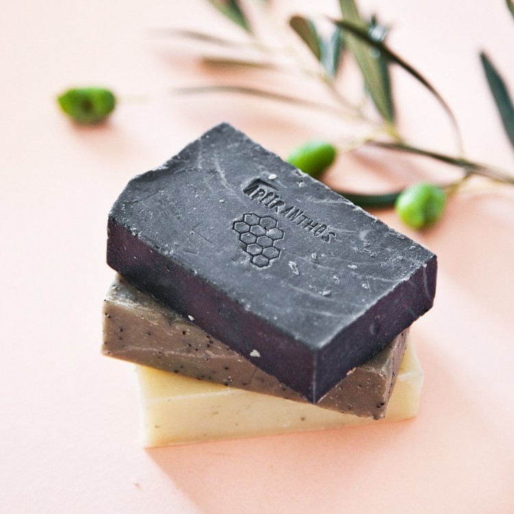 Apeiranthos Detox soap | Charcoal + Tea tree 100gr