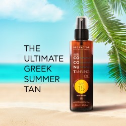 Bee Factor Exotic Coconut Oil For Fast & Deep Tanning Λάδι για Γρήγορο & Βαθύ Μαύρισμα 15SPF 200ml