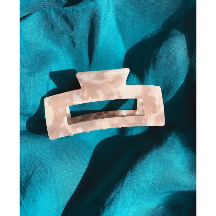 Pink Ivory Hair Claw Large