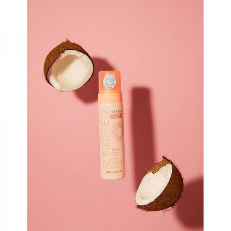 Sunkissed Express 1 Hour Tan Mousse 95% Natural Ingredients Light - Ultra Dark Αυτομαυριστικό 200ml